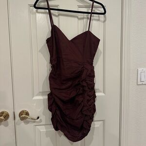 Zara Burgundy Mini Dress